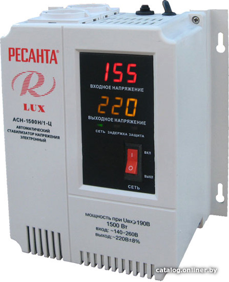 Стабилизатор напряжения Ресанта АСН-1500Н/1-Ц Lux 63/6/20