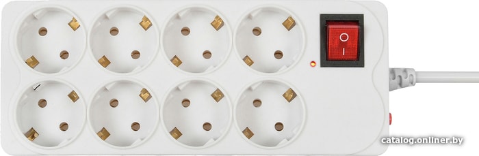 Сетевой фильтр-удлинитель Buro 800SH-5-W 5м (8 розеток) белый