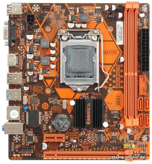 MB Esonic H61FHL Soc-1155 iH61 1xPCI-Ex16 2xDDR3-1333 (max8Gb) 4xSATA2 (6+2)USB2.0 mATX RTL