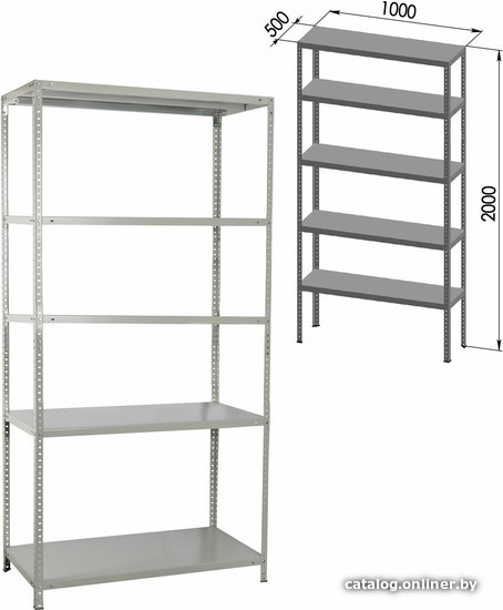 Стеллаж металлический Brabix Ms Plus-200/50-5 291110