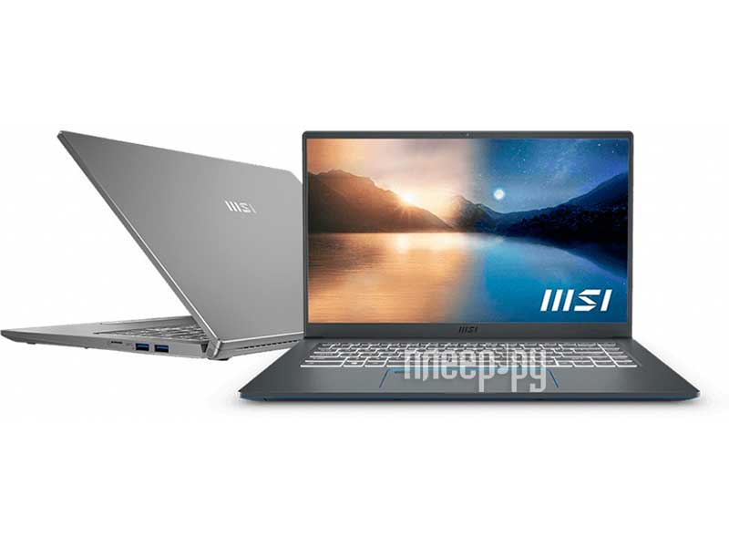 Ноутбук MSI Prestige 15 A11SC-065RU Core i5 1155G7 8Gb SSD512Gb NVIDIA GeForce GTX 1650 4Gb 15.6" IPS FHD (1920x1080) Windows 10 grey WiFi BT Cam 9S7-16S711-065
