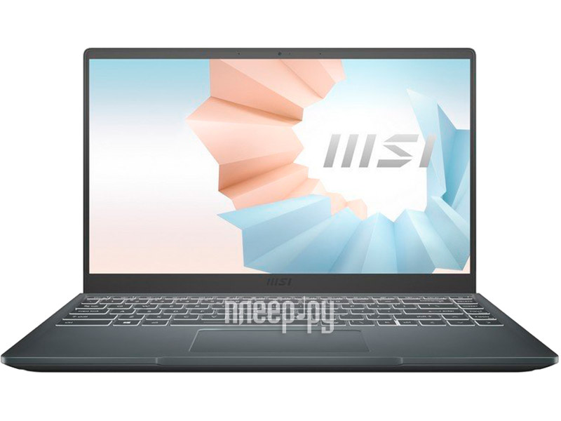 Ноутбук MSI Modern 14 B11SBU-676RU Core i7 1195G7 16Gb SSD512Gb NVIDIA GeForce MX450 2Gb 14" IPS FHD (1920x1080) Windows 10 grey WiFi BT Cam 9S7-14D224-676