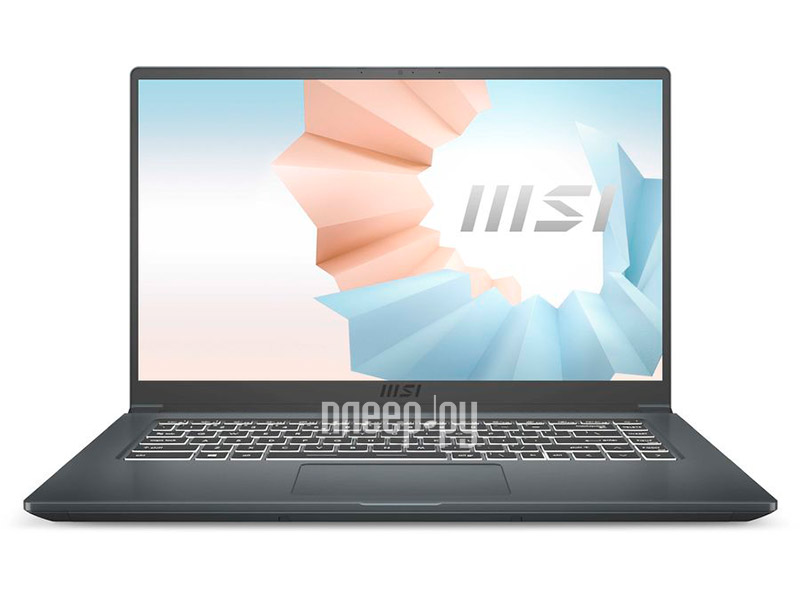 Ноутбук MSI Modern 15 A11SBU-835RU Core i7 1195G7 16Gb SSD512Gb NVIDIA GeForce MX450 2Gb 15.6" IPS FHD (1920x1080) Windows 10 grey WiFi BT Cam 9S7-155266-835