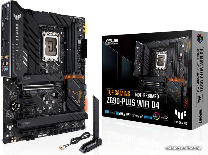 MB ASUS TUF GAMING Z690-Plus WiFi D4 Soc-1700 Z690 4xDDR4 ATX 2xPCIe x16 PCIe x4 2xPCIe x1 4xM.2 (90MB18V0-M0EAY0)