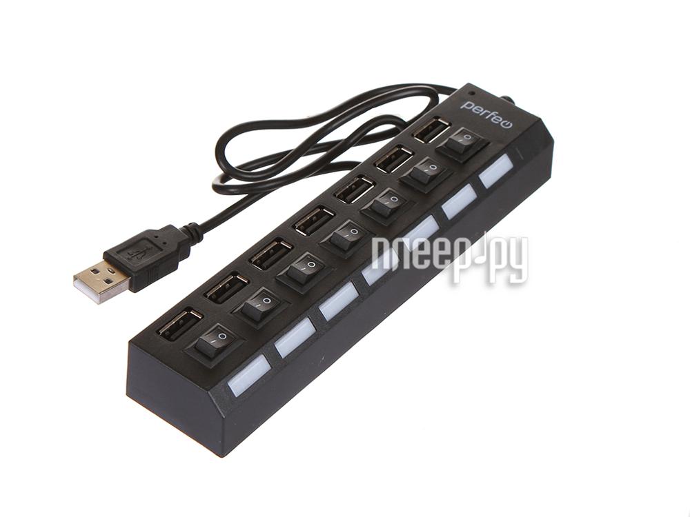 USB-хаб Perfeo PF-H033 Black 7 Port (PF_C3223)