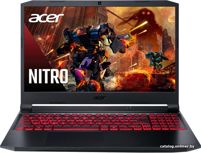 Ноутбук Acer Nitro 5 AN515-57-70G8 15.6" IPS Intel Core i7 11800H 2.3ГГц 8ГБ 512ГБ SSD NVIDIA GeForce RTX 3050 для ноутбуков - 4096 Мб Eshell черный NH.QELER.005