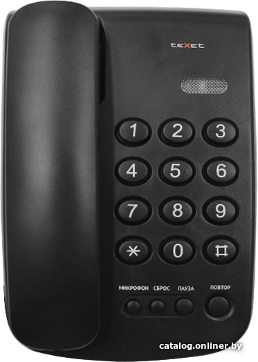 Телефон проводной teXet TX-241 черный