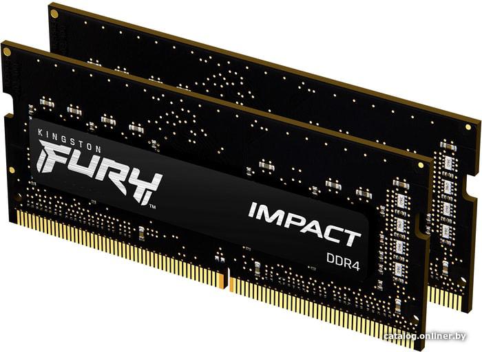 SO-DIMM DDR4 64GB (2x32Gb) PC4-25600 3200Mhz Kingston FURY Impact (KF432S20IBK2/64) CL20 1.2V RTL