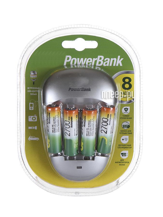 Зарядное устройство GP PowerBank Quick 3 + аккум. 4шт. AA 2700 mAh PB27GS270-2CR4 3490