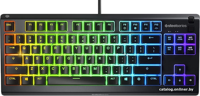 Клавиатура SteelSeries APEX 3 TKL RU черный 64831/64817