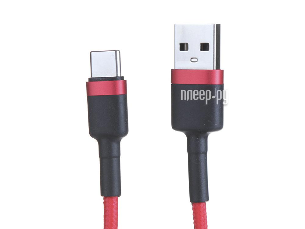 Кабель Baseus Cafule USB - USB Type-C 2A 2m Red CATKLF-C09