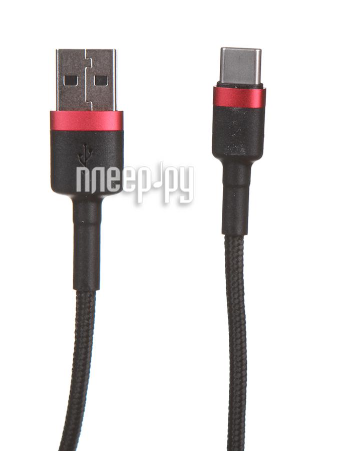 Кабель Baseus Cafule USB - USB Type-C 3A 1m Red-Black CATKLF-B91