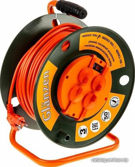Удлинитель на катушке GLANZEN EB-50-007