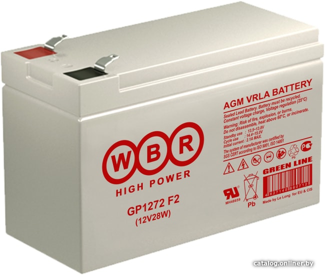 UPS Аккумулятор WBR GP1272 F2 12V/7.2Ah