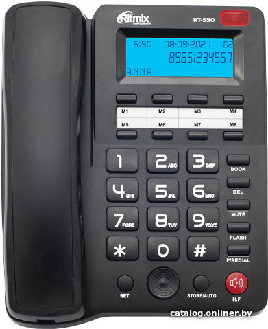 Телефон проводной RITMIX RT-550 Black