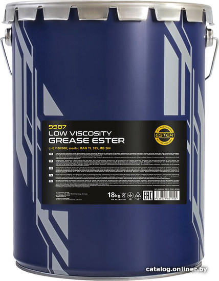 Смазка техническая Mannol Fliessfett Li-EP 00/000 9987 (18кг)