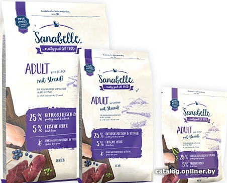 Корм для кошек Bosch Petfood Sanabelle Adult Ostrich (10кг)