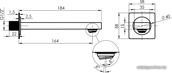Душевая система Rubineta Thermo-3F-Olo(SQ) 625040