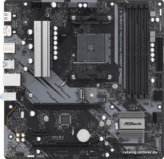 MB ASRock A520M PHANTOM GAMING 4 Soc-AM4 4xDDR4 HDMI DP mATX