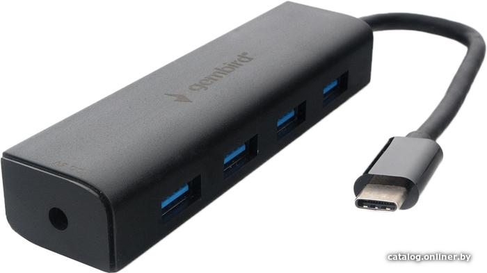 USB HUB Gembird UHB-C364 USB 3.0 4 порта Type-C с доп питанием