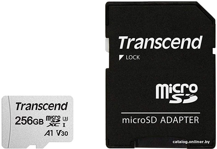 Micro SDXC 256 Gb Transcend Class 10 UHS-I U3 TS256GUSD300S-A (Adapter SD)