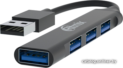 USB HUB Ritmix CR-4400 Metal
