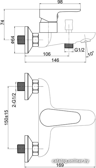 Смеситель Cersanit Cersania 63031