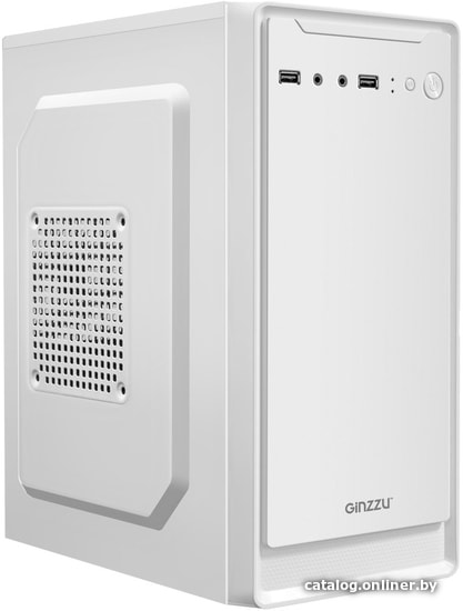Корпус mATX Без БП Ginzzu B185 White