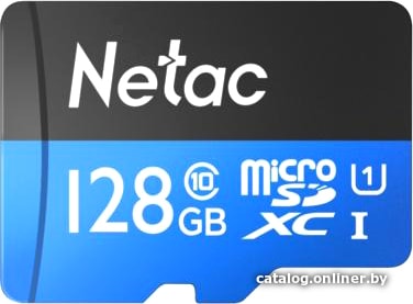 MicroSDXC 128GB  Netac P500 Class 10 UHS-I U1 Standart + адаптер (NT02P500STN-128G-R)