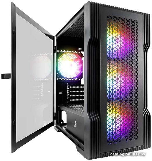 Корпус mATX Без БП 1STPLAYER TRILOBITE T3 Black T3-BK-4F1
