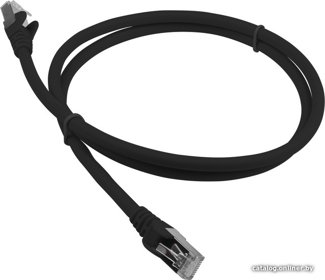 Патч-корд Lanmaster LAN-PC45/S6A-1.0-BK вилка RJ-45 кат.6А 1м чёрный LSZH