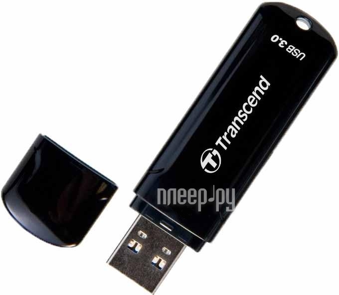 16 Gb USB3.0 Transcend JetFlash 750 TS16GJF750K Black (с колпачком/пластик) Retail