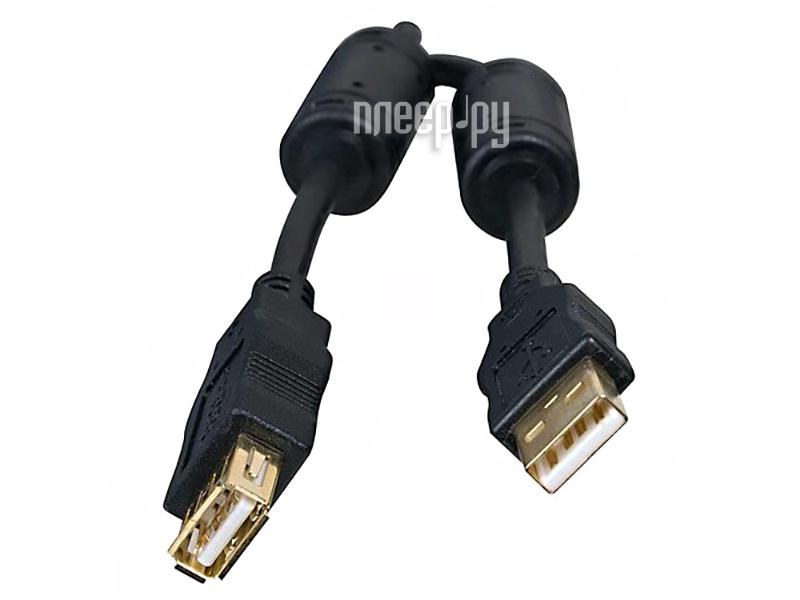 Кабель USB 2.0 Am-Af 5m (удлинитель) 5bites (UC5011-050A), с ферритовыми кольцами