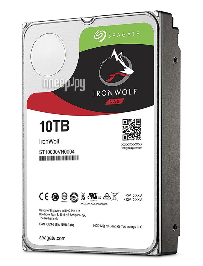 HDD 3.5" SATA-III Seagate 10TB IronWolf NAS (ST10000VN0004) 7200RPM 256Mb 6Gb/s