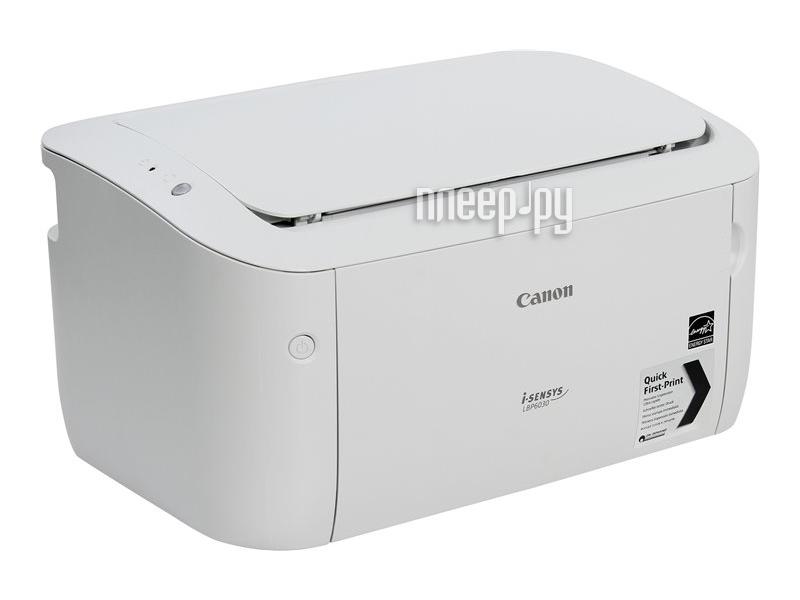 Принтер лазерный Canon I-SENSYS LBP6030 A4, 18 ppm ч/б, 2400x600, подача/вывод 150/100, USB, 32Mb, White