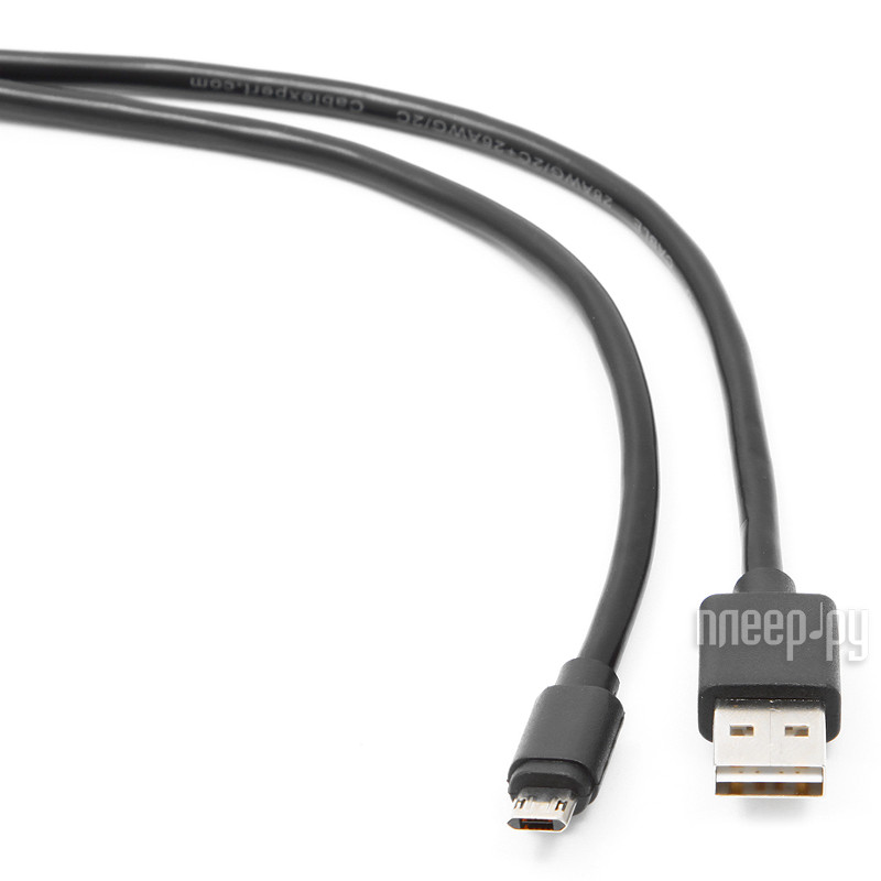 Кабель USB 2.0 A-microB 1.0m Gembird CC-mUSBDS-1M, с двусторонними разъемами
