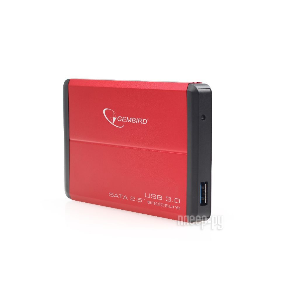 External case for HDD 2,5" Gembird EE2-U3S-2-R Red (2.5", SATA, USB3.0) RTL