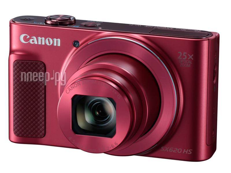 Фотоаппарат цифровой Canon PowerShot SX620 HS (1073C002) (20.2Мп, 25x, ЖК 3.0", SDXC), красный