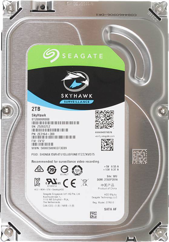 HDD 3.5" SATA-III Seagate 2TB SkyHawk Surveillance (ST2000VX008) 64Mb 6Gb/s