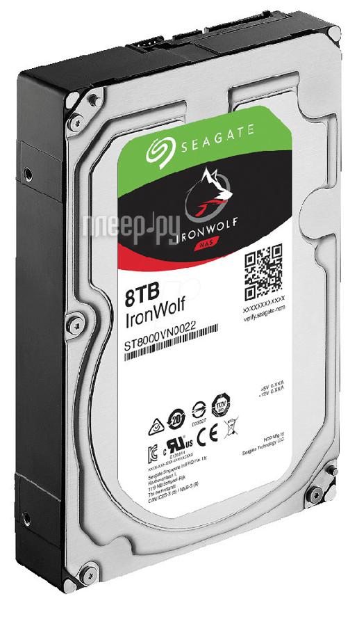 HDD 3.5" SATA-III Seagate 8TB IronWolf NAS (ST8000VN0022) 7200RPM 256Mb 6Gb/s