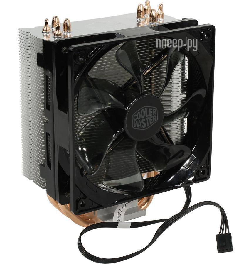 Кулер CoolerMaster Hyper 212 LED (RR-212L-16PR-R1) (S-1150/1155/1366/2011/AM3+/FM2, 600-1600RPM, 31dBA, 66.3CFM) RTL