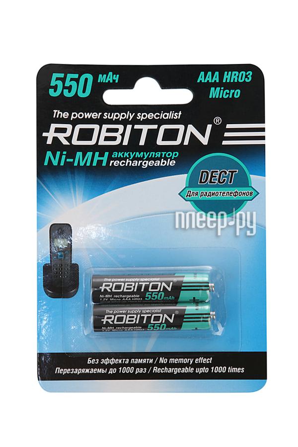 Аккумулятор Robiton 550MHAAA-2 (188-638) 1.2V 550mAh AAA 2шт