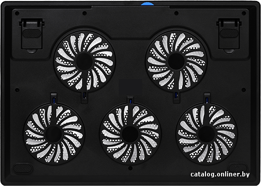 Теплоотводящая подставка под ноутбук Crown CMLC-1105 черная, до 15,6", 5 вентиляторов, подсветка