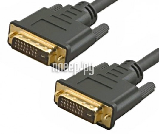 Кабель DVI-D dual link 2.0м 5bites (APC-096-020) 25M/25M, 2 феррит.кольца, позолоченные контакты