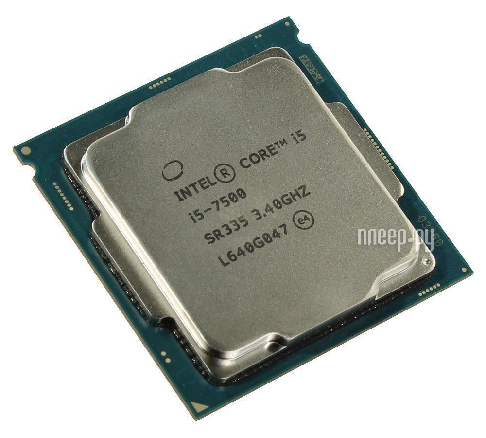 CPU Socket-1151 Intel Core i5-7500 (CM8067702868012) (3.4/3.8GHz, SVGA HD Graphics 630 1100MHz, 1+6Mb, 8000MHz bus, DDR3L-1600, DDR4-2400, 65W) OEM