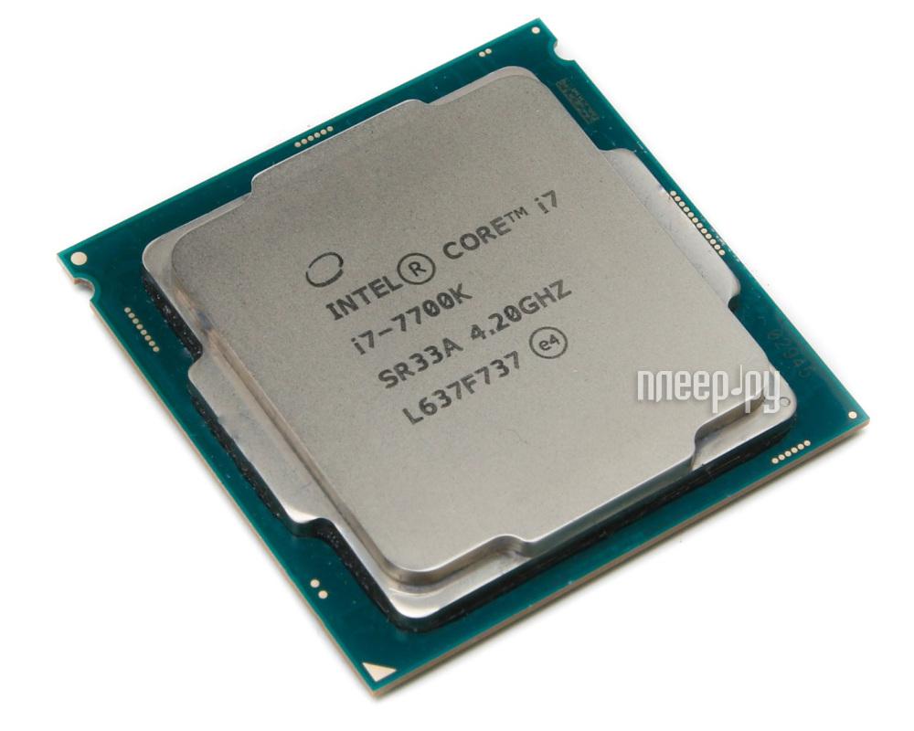 CPU Socket-1151 Intel Core i7-7700K (CM8067702868535) (4.2/4.5GHz, SVGA HD Graphics 630 1150MHz, 1+6Mb, 8000MHz bus, DDR3L-1600, DDR4-2400, 91W) OEM