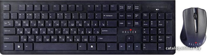 Клавиатура + мышь Oklick 250M Wireless Black USB