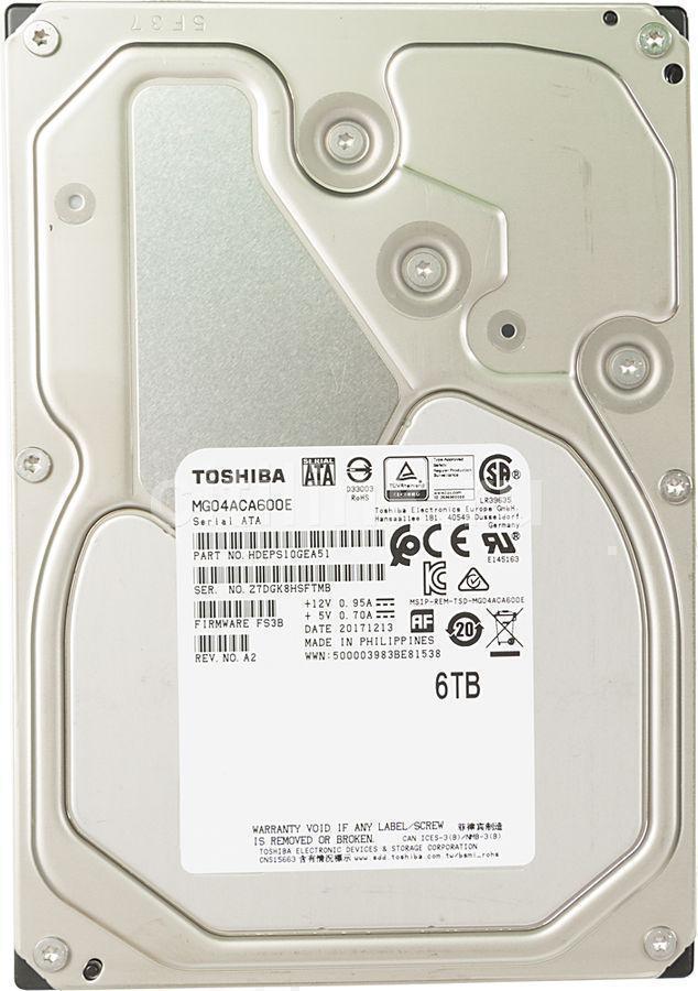 HDD 3.5" SATA-III Toshiba 6TB MG04ACA600E 7200RPM 128Mb 6Gb/s