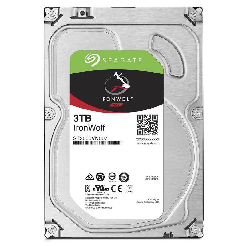 HDD 3.5" SATA-III Seagate 3TB IronWolf NAS (ST3000VN007) 5900RPM 64Mb 6Gb/s