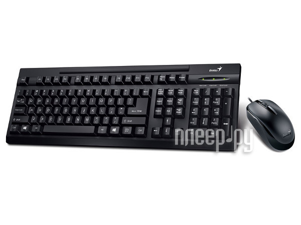 Клавиатура + мышь Genius KM-125, USB, Black